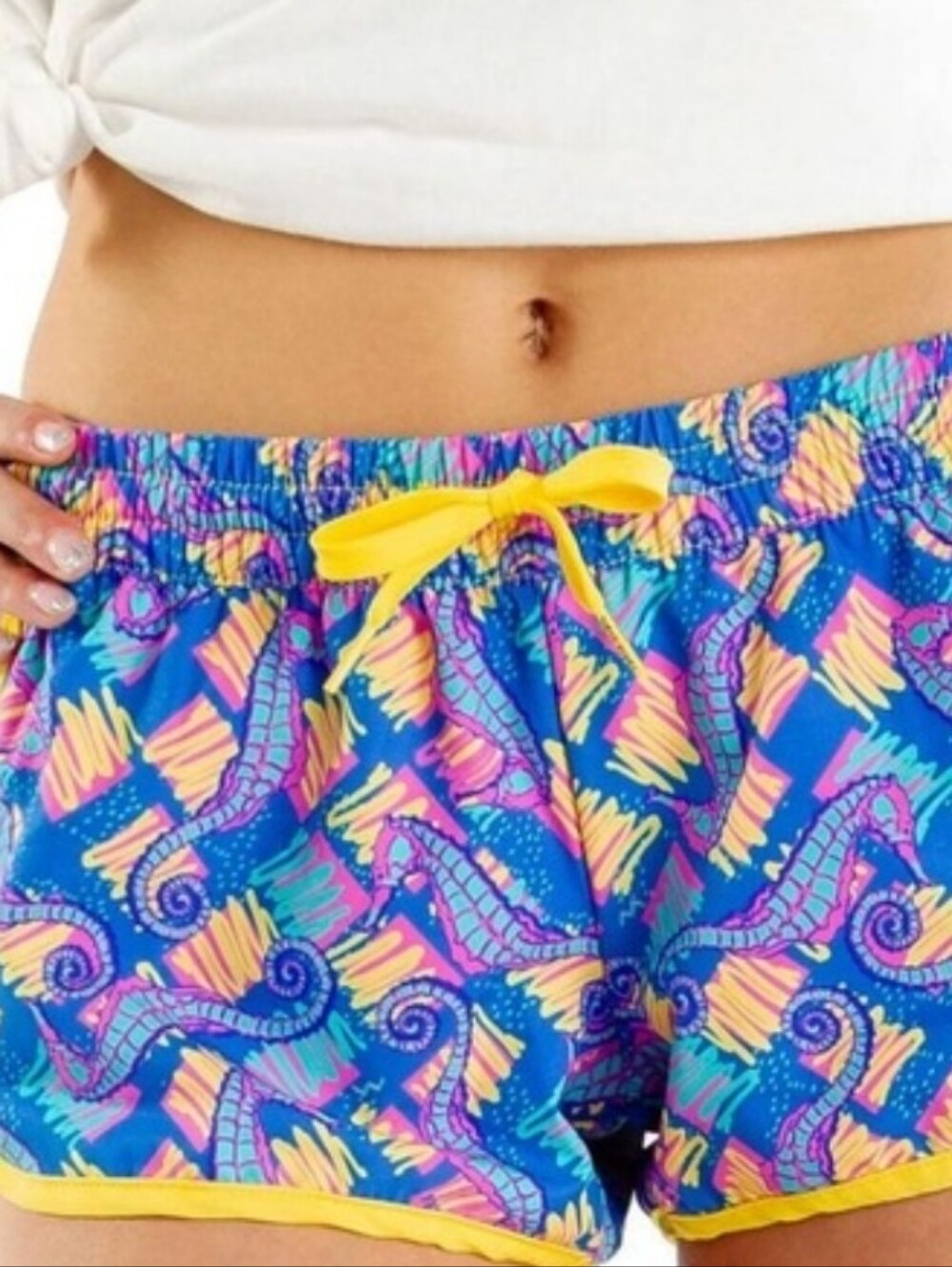 Tipsy Elves Women's Sea Pony Beach Shorts Size M Back PocketBeachy Casual